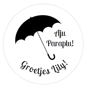 Aja paraplu gepersonaliseerd
