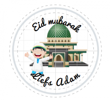 Eid mubarak sticker jongen