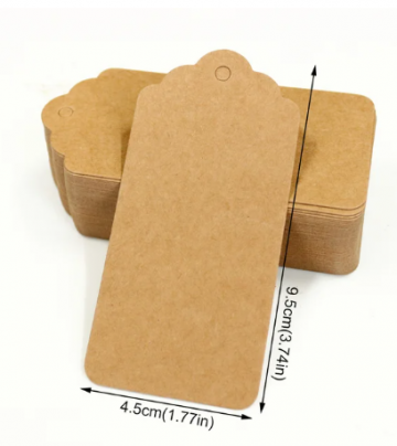 Etiket kaartje craft kleur