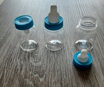 Flesje geboorte traktatie blauw