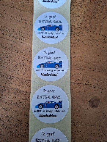Ik geef extra gas ik mag naar de kleuterklas