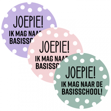 Joepie ik mag naar de basisschool
