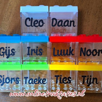 Lego doosjes traktatie verschillende namen 0