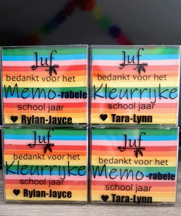 Memoblok kleurrijke