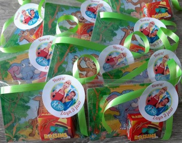 Puzzel traktatie juf roos jungle