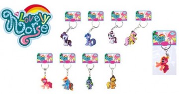 Regenboog pony sleutelhanger 72st