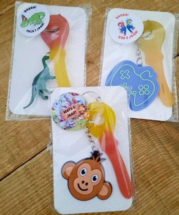 Sleutelhanger zakjes en kaartjes