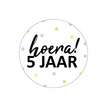 Sticker 5 jaar