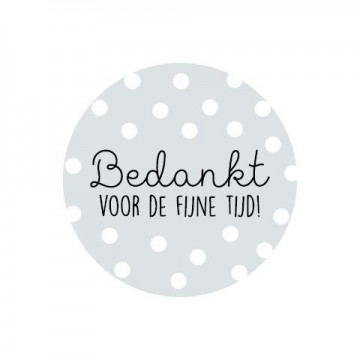 Sticker bedankt voor de fijne tijd