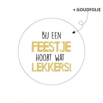 Sticker bij een feestje