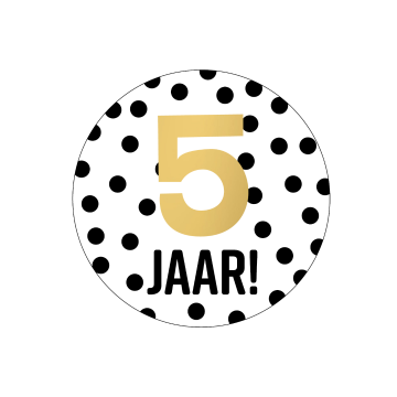 Sticker goud 5 jaar