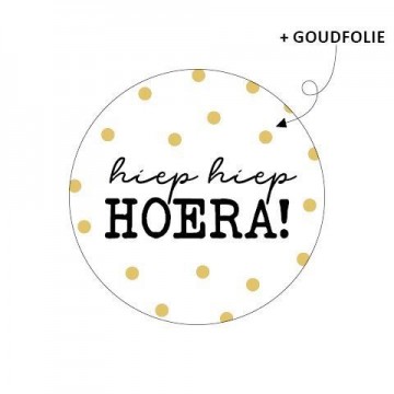 Sticker hiep hiep hoera