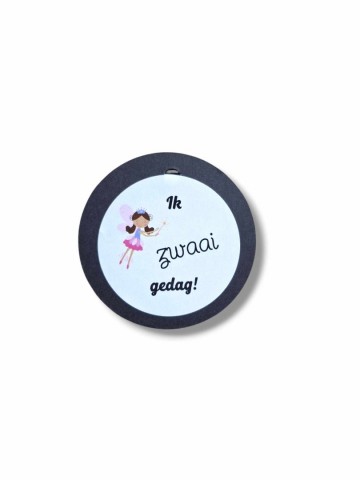 Sticker ik zwaai fee