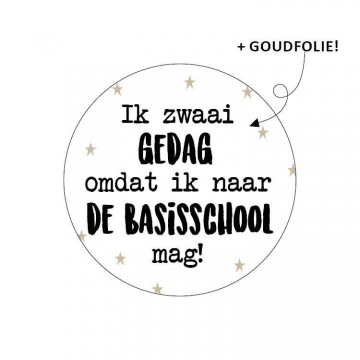 Sticker ik zwaai gedag