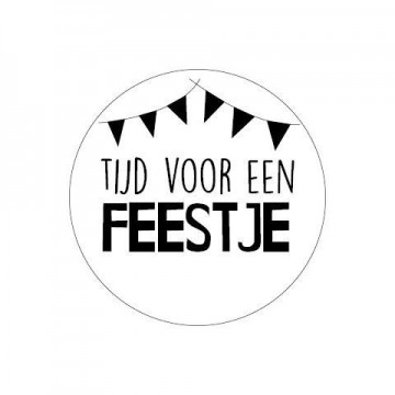 Sticker tijd voor een feestje 10 stuks