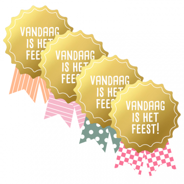 Sticker vandaag is het feest
