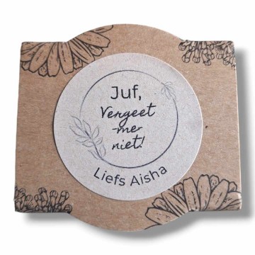 Vergeet me niet potje afscheidtraktatie