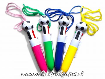 Voetbal meerkleuren pen 0
